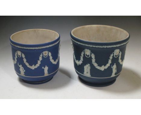 A Wedgewood jasperware jardniere, together with another  