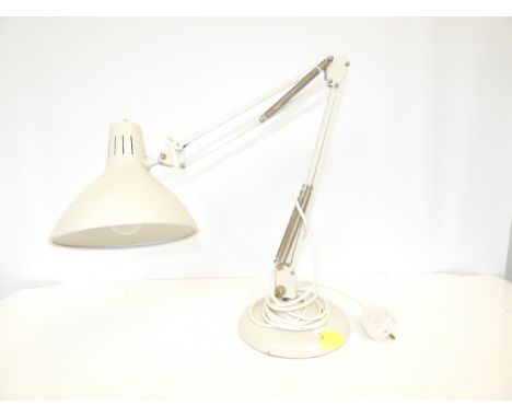Heavy retro angle poise lamp with metal shade, vintage 2001