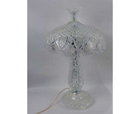 A Large Waterford Crystal 'Achill' Table Lamp, approx 60 cms