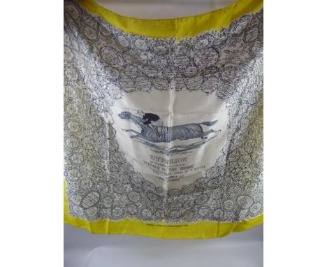The Winner's Silk Scarf of the 1933 Derby, given to the winning jockey's valet when Lord Derby won with 'Hyperion', ridden by