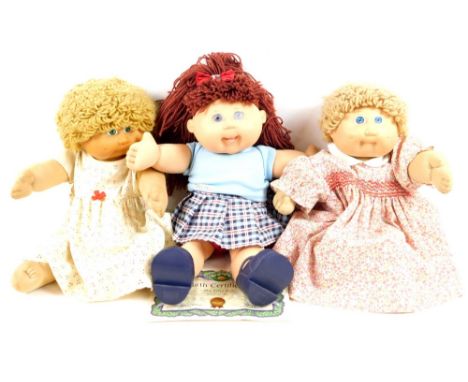 Various late 20thC dolls, Cabbage Patch Kids, 85cm H, etc.  (3, with one certificate)