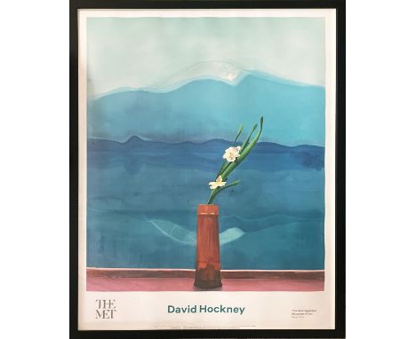 DAVID HOCKNEY, 'Mount Fuji and Flowers', Giclee, 85cm x 62cm, framed. (Published Metropolitan Museum of Art) (Subject to ARR 