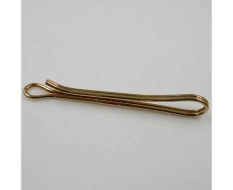 9ct gold tie clip, 3.1g. UK P&amp;P Group 0 (£6+VAT for the first lot and £1+VAT for subsequent lots)