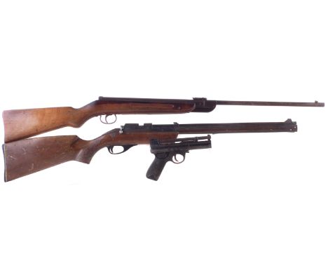 Three air guns, to include a Diana Model 27 .177 calibre air rifle, the major parts of a Setra .22 calibre air rifle and a We