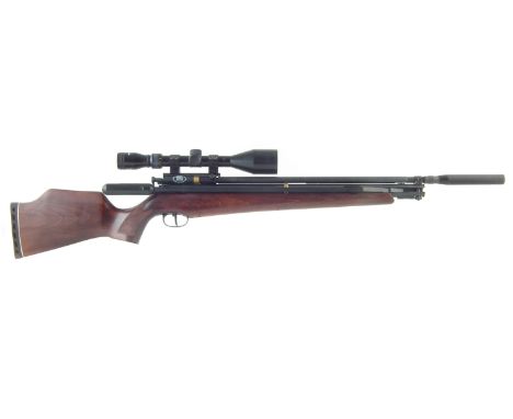 Titan JB1 .22 air rifle, single stroke pneumatic action, serial 001187, fitted with Tasco 3-9 x 50 scope, with hard case, 109
