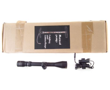 BSA LF2 Light and Laser, also a Tasco 3-9x40 telescope, and an airgun pump