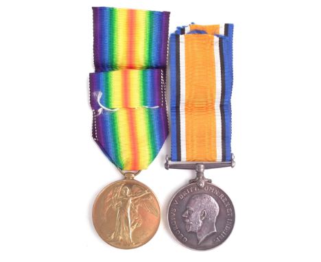 WWI British medal pair of Pte. A.G. Cross 022321 Army Ordnance Corps.