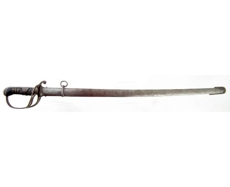 Victorian 1822 pattern sword and scabbard, stamped A.E 871, 104cm overall length