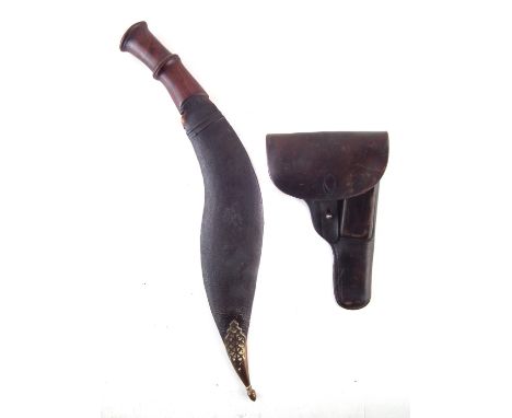 German Third Reich WWII Browning 1922 holster, byP.P. Berlin stamped Geco, bearing eagle and swastika stamp, 1941 date, the l