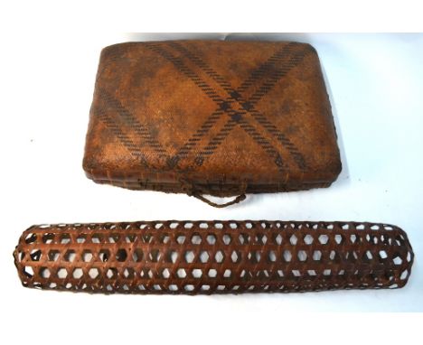 A bamboo Zhu Fu Ren ('Madam Bamboo') of reticulated form, 89 cm long; late Qing Dynasty or later; together with a vintage bam