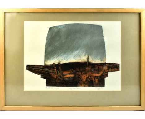 PETER CLOUGH (born 1944); 'Long Wall Dawn', a collagraph print, AP original, signed and dated 2006, 36.5 x 49cm, framed and g