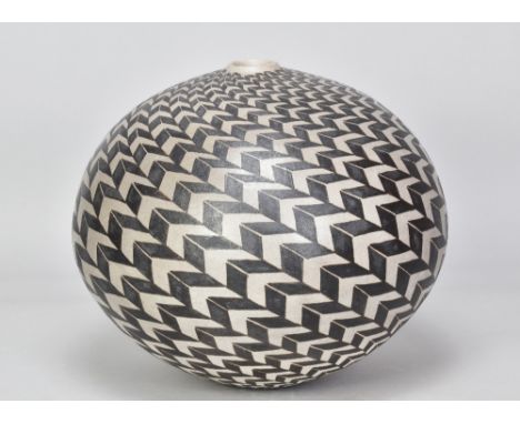 ILONA SULIKOVA (born 1949); a raku vessel decorated with an arrow pattern, height 25cm.Additional InformationAppears good wit