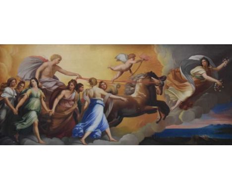 19th Century Italian School, after Guido Reni - Oil on canvas - 'Aurora', a copy of the original fresco painted in 1614 for t