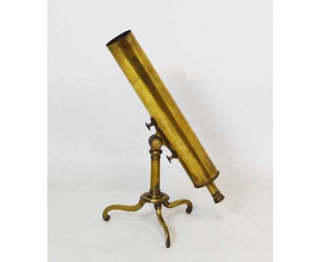 Rare George III brass telescope, Joshua Springer of Bristol, (fl. 1759-1809), the 19-inch x 3-inch main signed 'J. Springer M