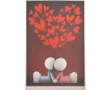 Doug Hyde (British, b.1972) - Signed limited edition print - 'Hearts &amp; Smiles', 49cm x 35cm, signed in pencil, framed and
