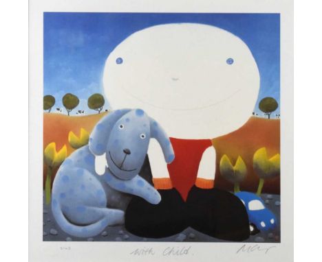 Mackenzie Thorpe (b.1956) - Limited edition photo lithograph - 'With Child', 2143, signed in pencil lower right, 36cm x 35cm,