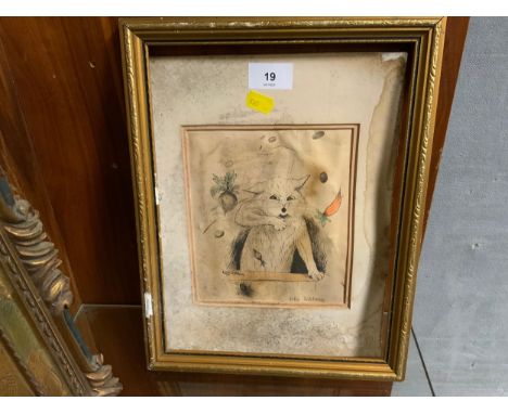 A framed Louis Wain print ‘The Lecturer’ 