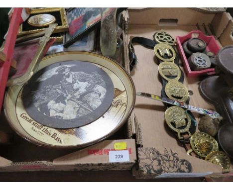 Two trays of sundries to include scales and weights 