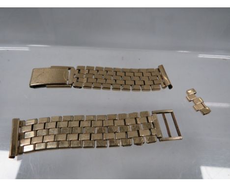 A vintage men's rolled gold watch strap by Montal with 17mm ends 