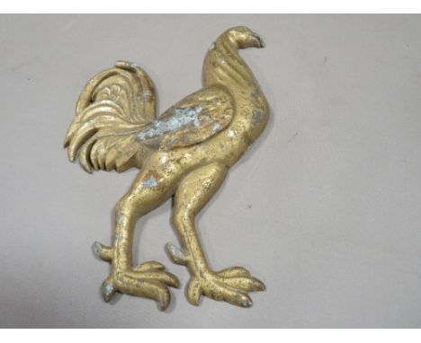 A vintage metal advertising sign for Courage Beers in the form of a cockerel A/F 