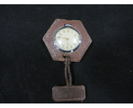 A vintage Swiss 15 jewels watch with skeleton back 