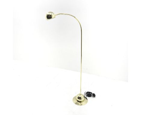 Brass floor standing reading lamp with adjustable head - Condition Report 