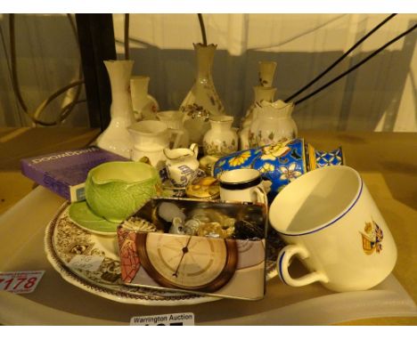 Collection of mixed ceramics including Wade Whimsie Carlton Ware pill boxes and Aynsley