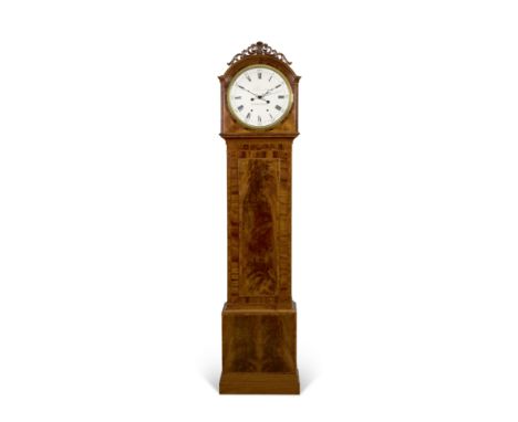 A very rare first half of the 19th century mahogany year-going centre-seconds longcase clockA. Crawshaw, Rotherhamthe case su