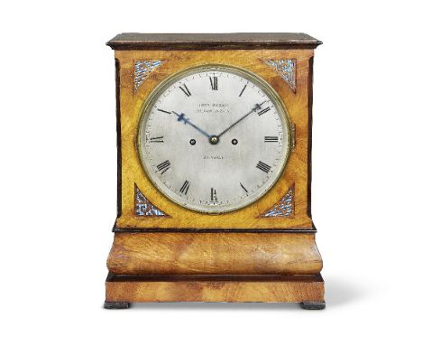 A good mid 19th century mahogany and ebonised table clockHenry Archard, 70 South Audley Street, LondonThe flat topped case wi