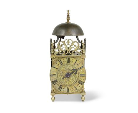 A very rare late 17th century provincial Lancashire lantern clock.  Together with a later floorstanding case.Henry WebsterThe