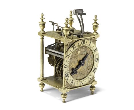 A rare first half of the 17th century first period 'potato head' lantern clock with rare half-hour strikeUnsigned Surmounted 
