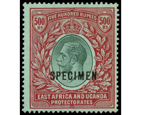 1912-21 500r overprinted 'SPECIMEN' (SG 63s), light pencil signature on reverse, very fresh and fine large part o.g., rare so