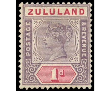1894-96 1d dull mauve and carmine, variety Shaved 'Z', pos 4/3 or 6/3 (SG 21a), light bend, large part o.g., cat £110