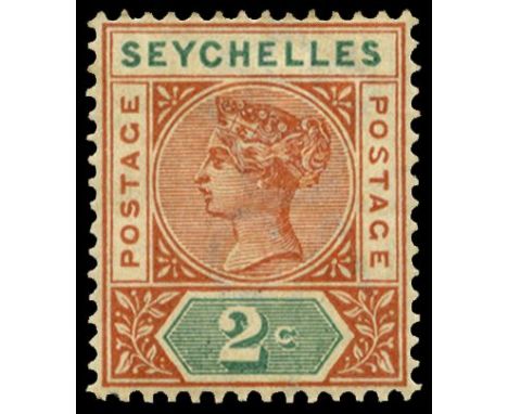 1897-1900 2c orange-brown and green, variety Repaired 'S', pos. 7/3 of the left pane (SG 28a), very light overall gum toning 