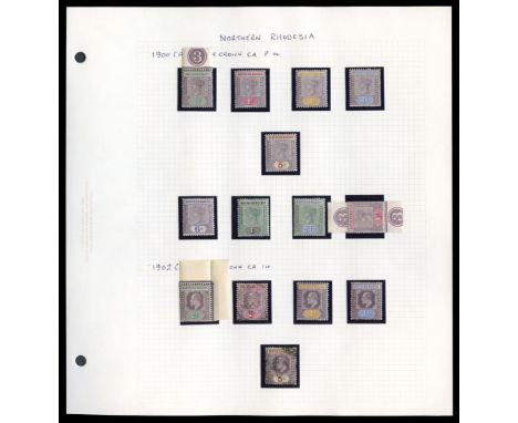 Selection on album pages and a card, mostly mint incl 1900 vals to 2s6d, 1902 vals to 10s, 1911 set of 11, 1912 set of 13, al