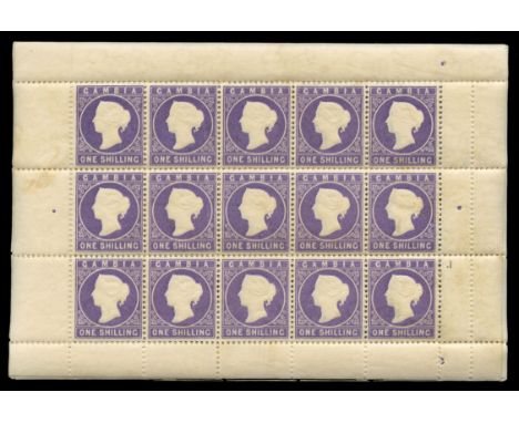 1886-93 ½d, 1d, 2d, 2½d, 3d ,4d and 1s in complete sheetlets of 15, (SG 21/35btn) light overall gum toning, the odd minor spl
