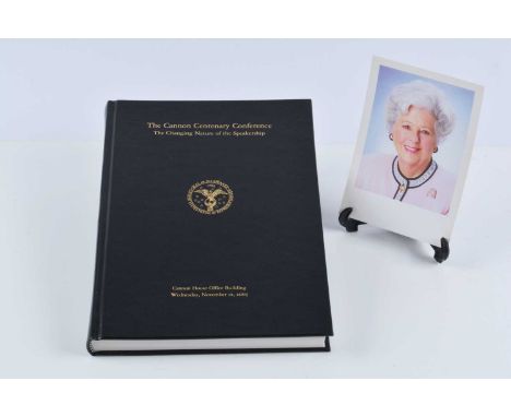 The Cannon Centenary Conference United States House of Representatives Seal of the Speaker, signed and dedicated to Betty fro