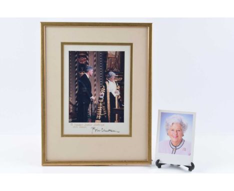 Betty Boothroyd & Bill Clinton, a signed photograph of Betty Boothroyd and Bill Clinton, of the Presidential Visit, Wednesday