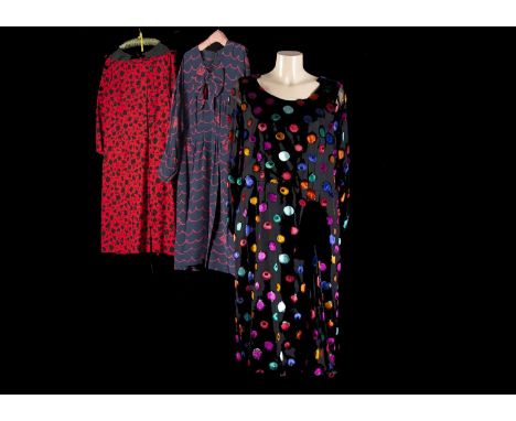 A Trio of dresses worn by her Ladyship on an 'Official Visit of the Speaker of the House of Commons of the British Parliament