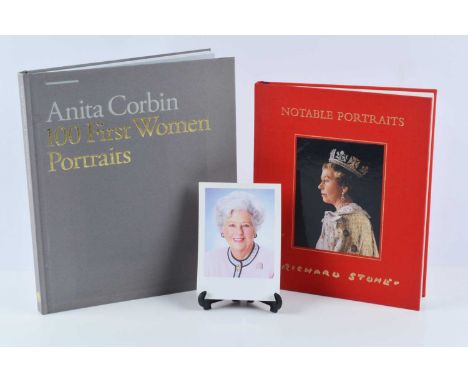 Two portrait books, Notable Portraits by Richard Stone and signed, 100 First Women Portraits by Anita Corbin