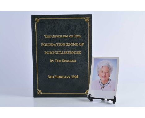 A collection of medals, badges and scarves associated with Baroness Boothroyd, including a medallion presented by the Daily H