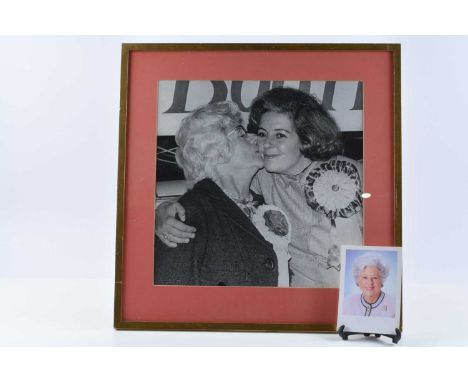 Two photographs of Betty Boothroyd on the day she was first elected as an MP in 1973, one depicting her with her Mother Mary,