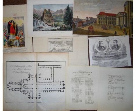 Maps. A mixed collection of approximately eighty maps, mostly 18th & 19th century, engraved and lithographic foreign maps, in