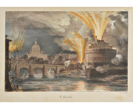 Thomas (Antoine Jean-Baptiste). Un an … Rome et dans ses environs. Recueil de dessins lithographi‚s, Paris: A. Firmin Didot, 