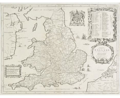 England & Wales. Ogilby (John), A New Map of the Kingdom of England & Dominion of Wales Whereon are Projected all ye Principa