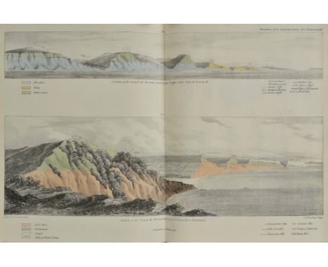 Geological Society of London. Transactions, 11 volumes bound in thirteen, 1811-56,  comprising first series volumes I-V, 1811