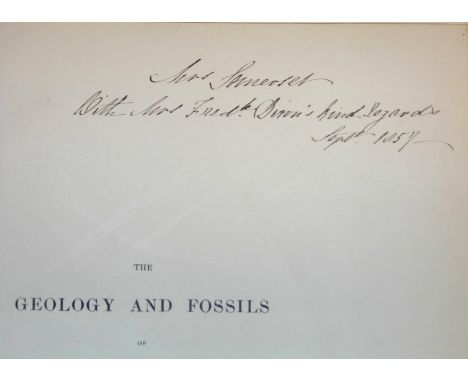 Dixon (Frederick). The Geology and Fossils of the Tertiary and Cretaceous Formations of Sussex, 1st edition, 1850, half title