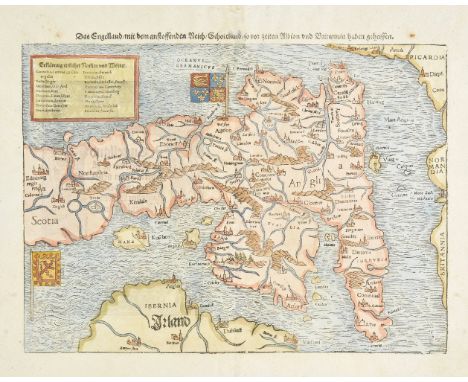 England & Wales. Munster (Sebastian), Das Engelland mit dem anstossenden Reich Schottland so vor zeiten Albion und Britannia 