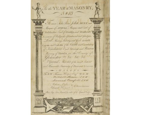 Freemasonry. Rules, Orders, & By-Laws, of the most Ancient and Honourable Fraternity of Free and Accepted Masons of England, 