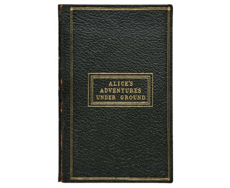 Dodgson (Charles Lutwidge, 'Lewis Carroll' ). Alice's Adventures Under Ground, [Max Jaffe for Eldridge R. Johnson, Camden, Ne
